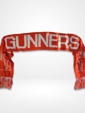 Official Arsenal FC "Gunners" Football Scarf - Red/White Knit Fringed